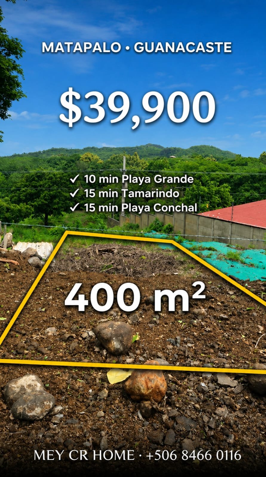 400 m² Lot Just 15 Minutes from Tamarindo — Ready to build in Costa Rica